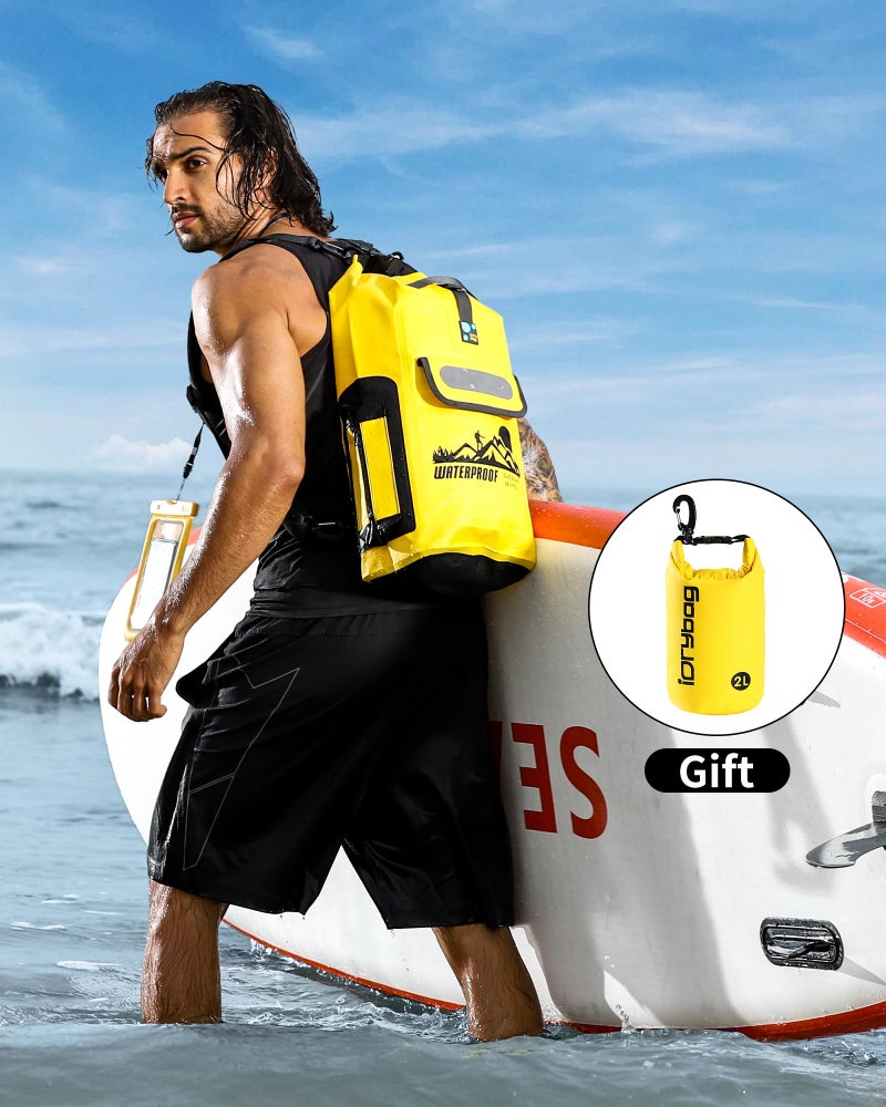 IDRYBAG 30L Waterproof Floating Backpack, Dry Bag for Men, Water Resistant Kayak, Hiking, Camping - Image 3